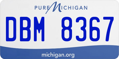MI license plate DBM8367