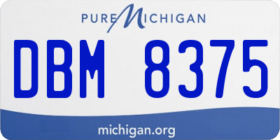 MI license plate DBM8375