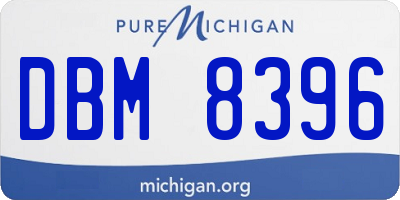MI license plate DBM8396