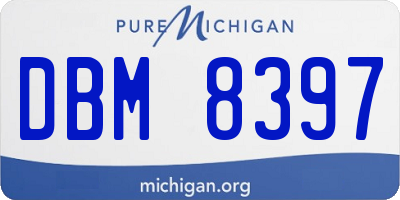 MI license plate DBM8397