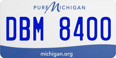 MI license plate DBM8400