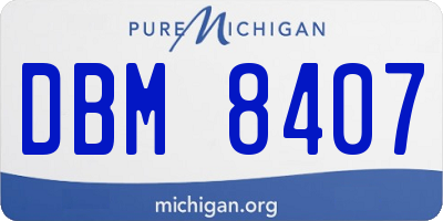 MI license plate DBM8407