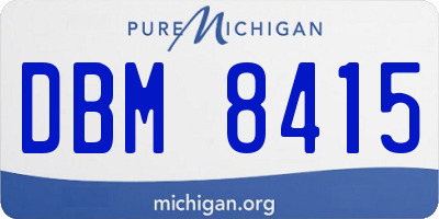 MI license plate DBM8415
