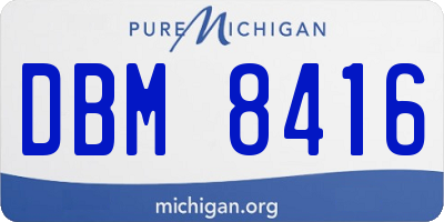 MI license plate DBM8416