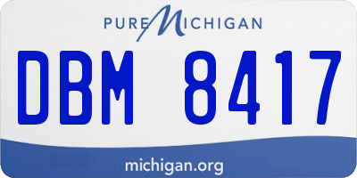 MI license plate DBM8417