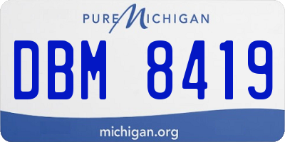 MI license plate DBM8419