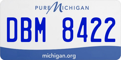 MI license plate DBM8422