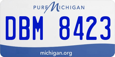 MI license plate DBM8423
