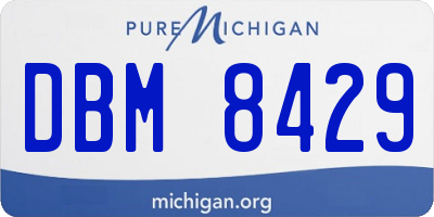 MI license plate DBM8429