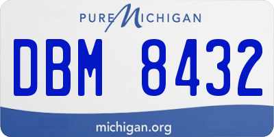MI license plate DBM8432