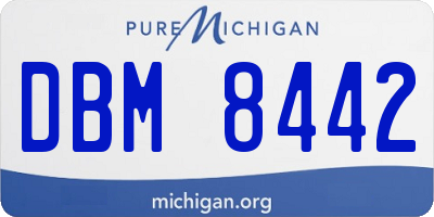 MI license plate DBM8442
