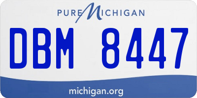 MI license plate DBM8447