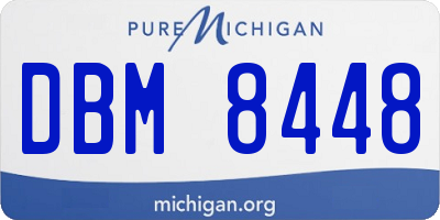 MI license plate DBM8448