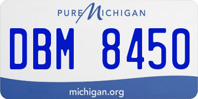 MI license plate DBM8450