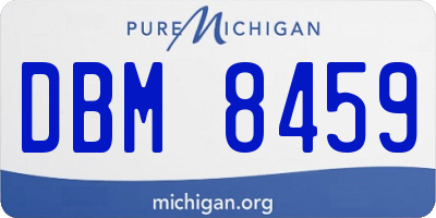 MI license plate DBM8459