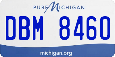 MI license plate DBM8460