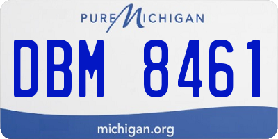 MI license plate DBM8461