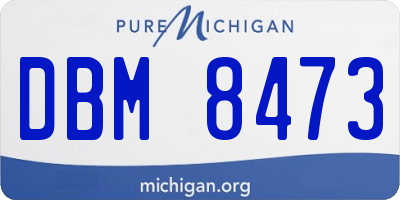 MI license plate DBM8473
