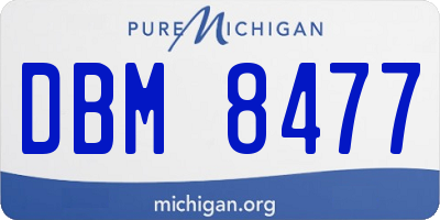 MI license plate DBM8477