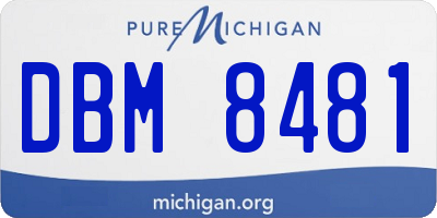 MI license plate DBM8481