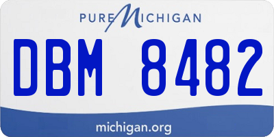 MI license plate DBM8482