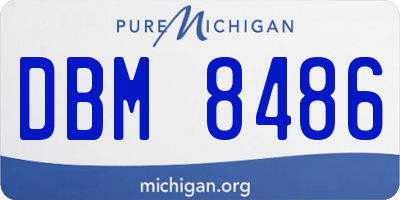 MI license plate DBM8486