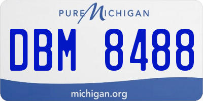 MI license plate DBM8488