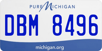 MI license plate DBM8496