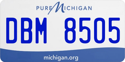 MI license plate DBM8505
