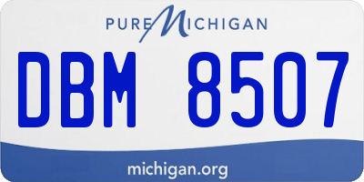 MI license plate DBM8507