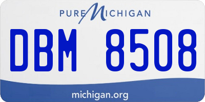 MI license plate DBM8508