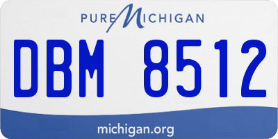 MI license plate DBM8512