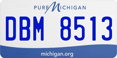 MI license plate DBM8513