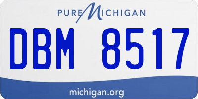 MI license plate DBM8517