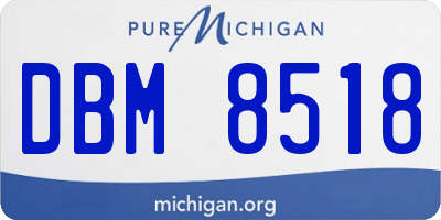 MI license plate DBM8518