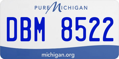 MI license plate DBM8522