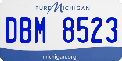 MI license plate DBM8523