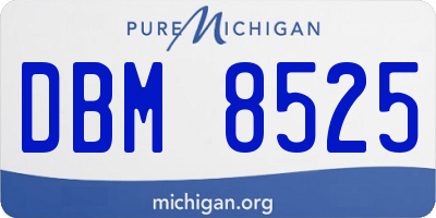 MI license plate DBM8525