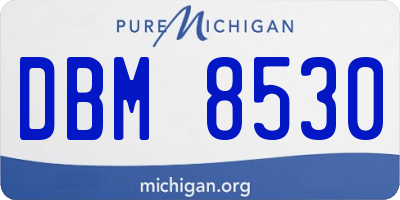 MI license plate DBM8530