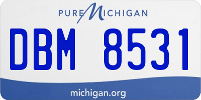 MI license plate DBM8531