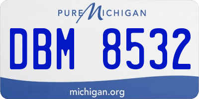 MI license plate DBM8532