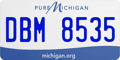 MI license plate DBM8535