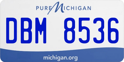 MI license plate DBM8536