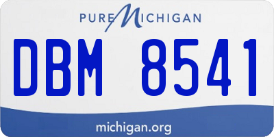 MI license plate DBM8541