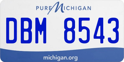 MI license plate DBM8543