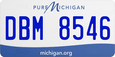 MI license plate DBM8546