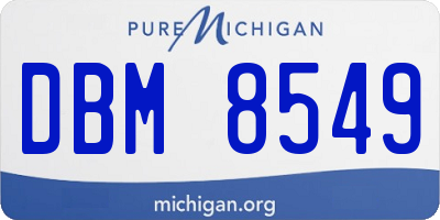 MI license plate DBM8549