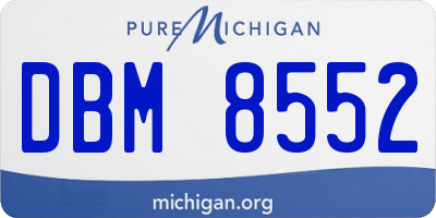 MI license plate DBM8552