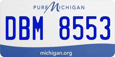 MI license plate DBM8553
