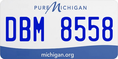 MI license plate DBM8558